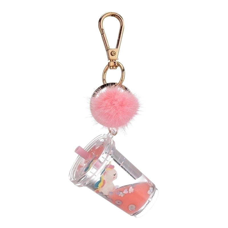 Cartoon Milk Tea Bottle Acrylic Keychain