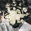 Cream White 3 Stems Artificial Eucalyptus Home Event Photography Dinner Table Setting Floral Decor