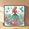Diamond Painting-DIY Crystal Rhinestone Floral Skirt and Bird(Box Packaging)