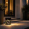 Solar Mandala Lights Outdoor Metal Solar Powered Wall Lamp Decorative Weatherproof Projector Light for Patio Backyard Garden Deck Step Decor