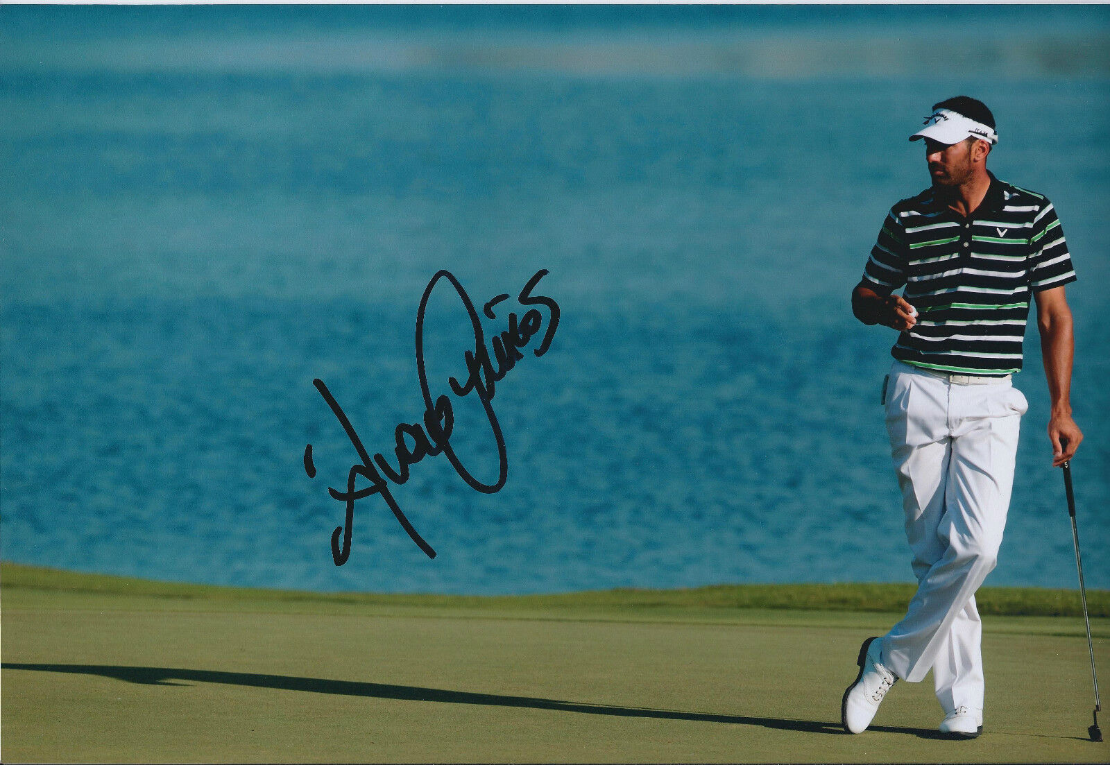 Alvaro QUIROS SIGNED Autograph 12x8 Photo Poster painting AFTAL COA Dubai Tour Winner GOLF