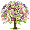Four Seasons Tree-Spring-14CT Stamped Cross Stitch 18*18cm/7.09*7.09in tapestrymarket