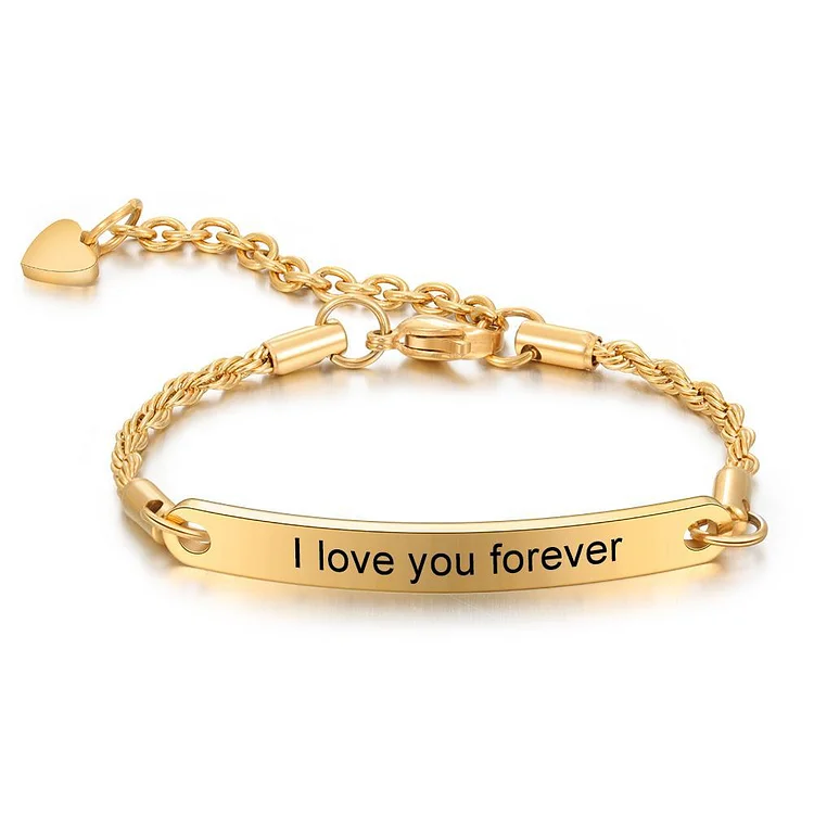 Bracelet Prénoms Ou Des Textes Gravés Personnalisé Réglable