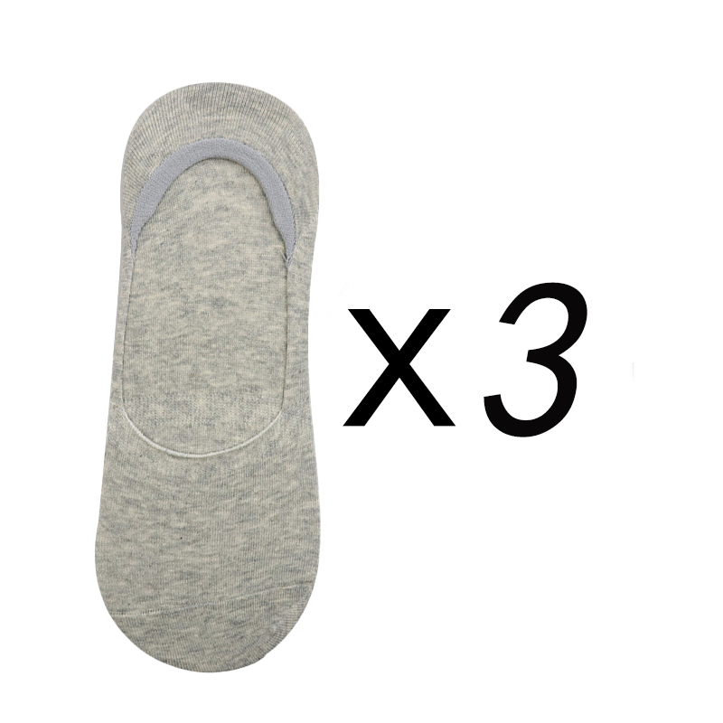 Locodeamos 3 Pairs/Lot Men's Bamboo Breathable Invisible Boat Non-Slip Socks Low Cut Casual Cotton No Show High Quality Sock