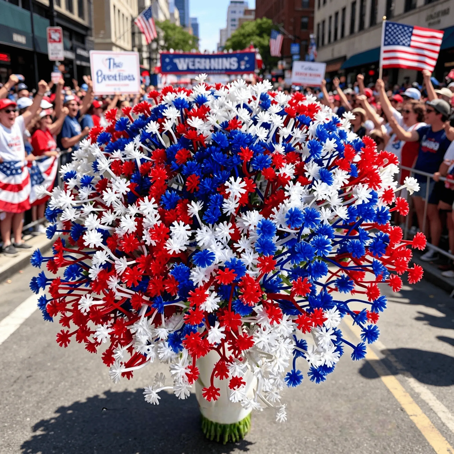 🔥4th of July Hot Sale 60% Off 🔥 Patriotic Red White Blue Artificial Flowers💐