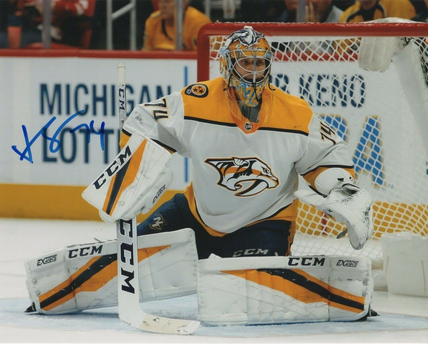 Nashville Predators Juuse Saros Signed Autographed 8x10 Photo Poster painting COA