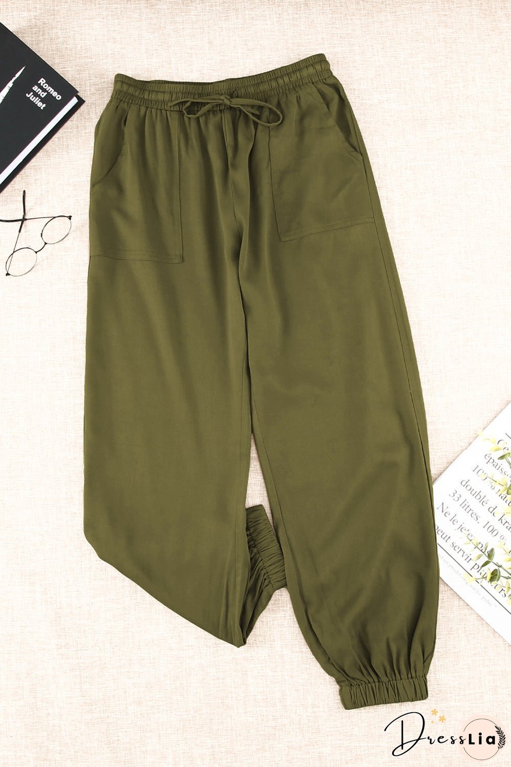 Drawstring Waist Joggers with Pockets