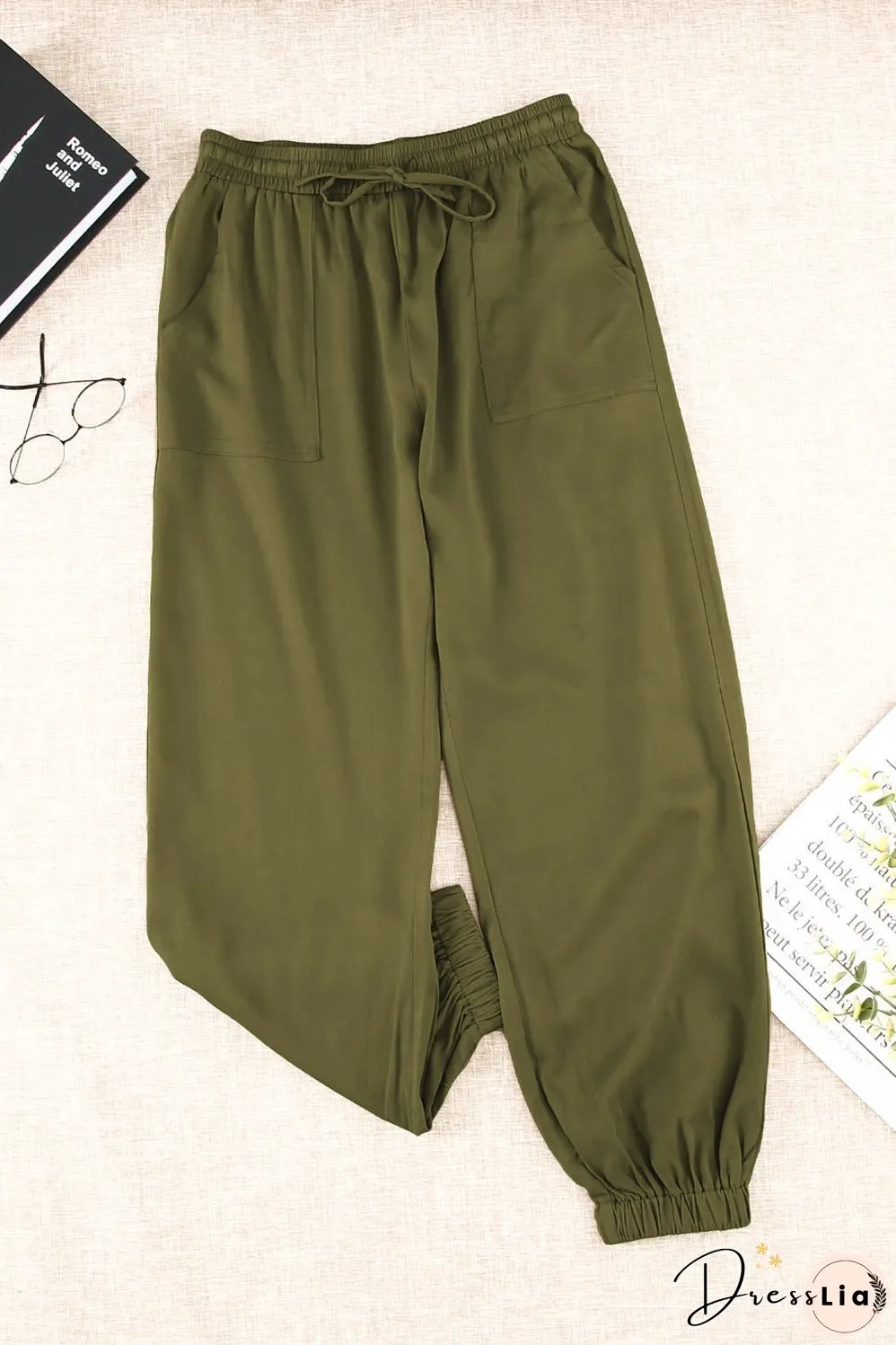 Drawstring Waist Joggers with Pockets