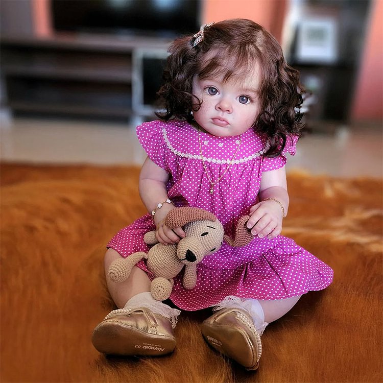  Handmade Baby Doll Girl Tabitha 20'' Realistic Soft Silicone Vinyl Reborn Awake Toddler Baby Doll Set,Gift for Kids - Reborndollsshop®-