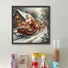 Santa Claus On A Sleigh-11CT Stamped Cross Stitch 45*45cm/17.72*17.72in