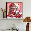 (40*40cm)Girl White Tiger - Full Round Drill Diamond Painting