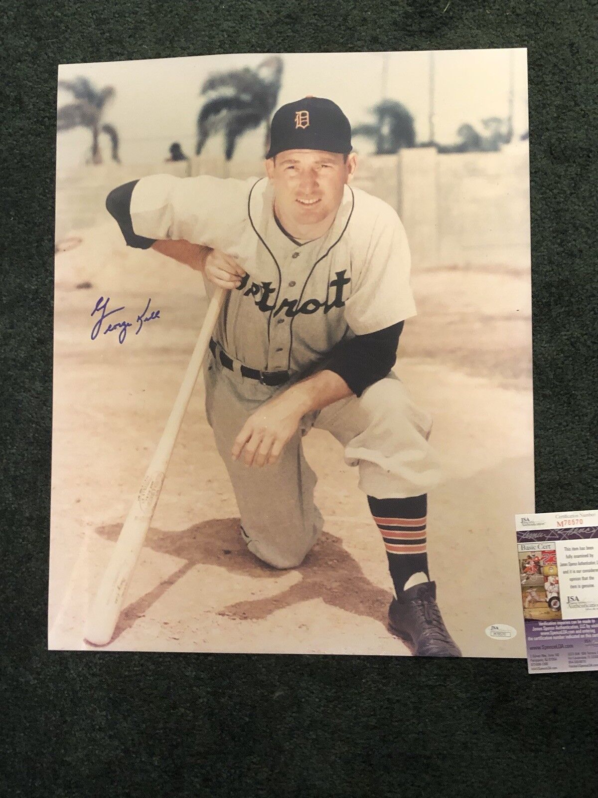 George Kell Signed Autographed Detroit Tigers 16x20 Photo Poster painting Hof 1983 JSA COA Rare