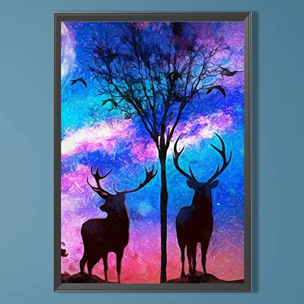 Full Round Diamond Painting 35*50cm - Elk