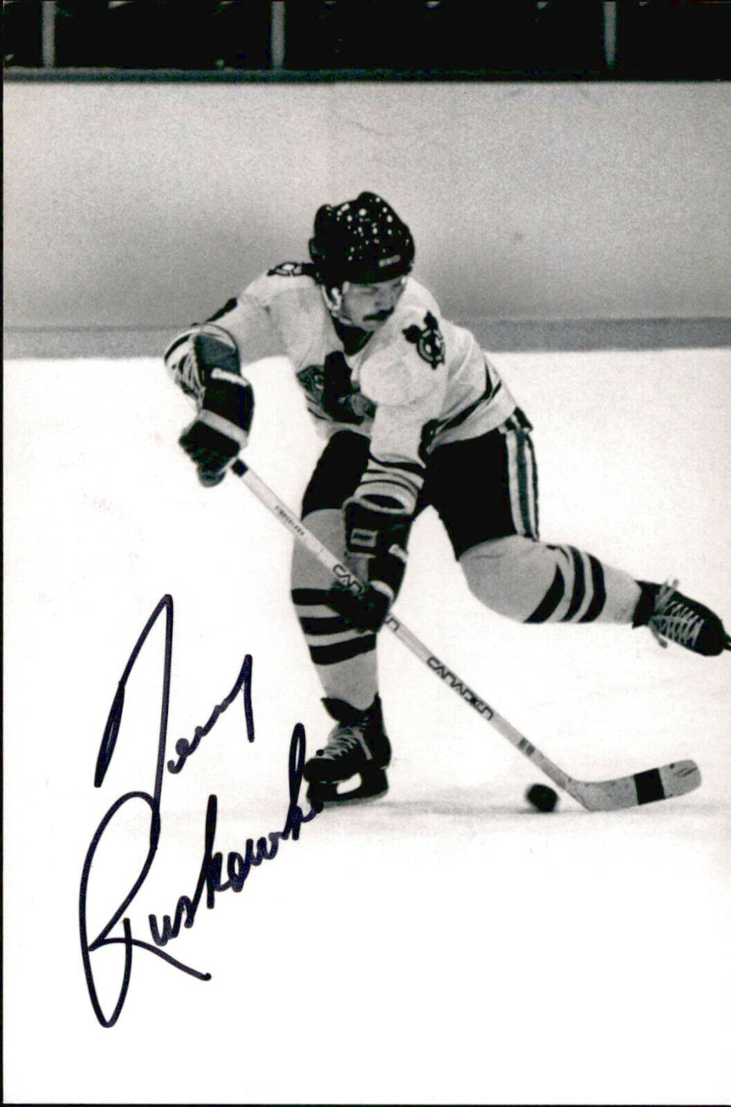 Terry Ruskowski SIGNED autographed 4x6 Photo Poster painting CHICAGO BLACKHAWKS