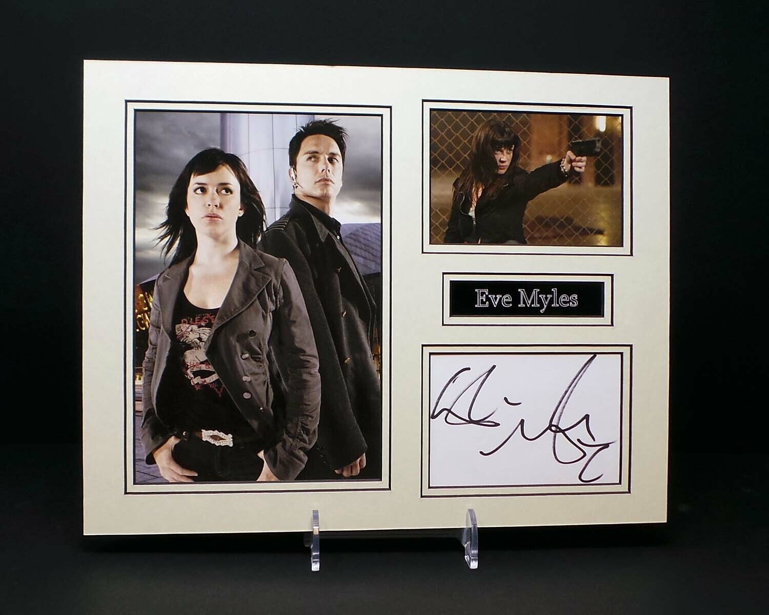 Eve MYLES Signed Mounted Photo Poster painting Display AFTAL RD COA Dr Who Torchwood Actress