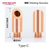 M8 Laser Welding Nozzles for Handheld Gun Head TypeA-E with Wire Feed Laser Welding ND18 Machine Axrayser