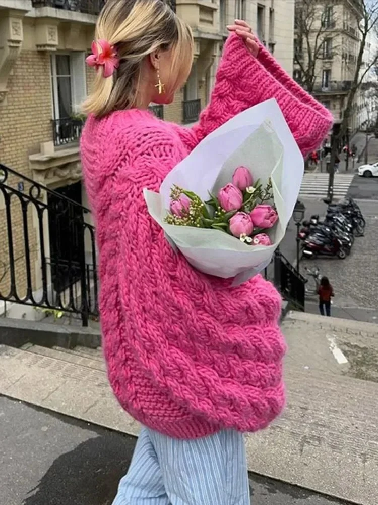 Knitted Teddy Sweater-Free Shipping