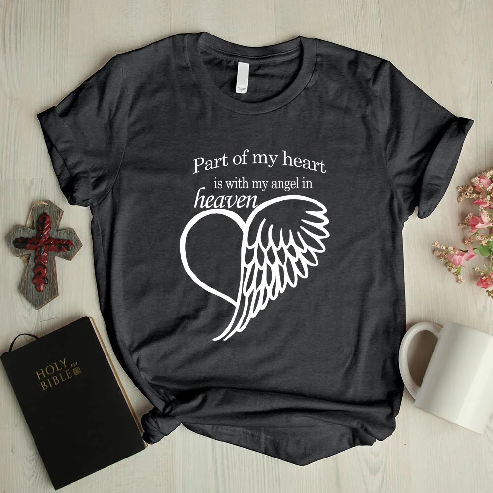 Short-sleeved part of my heart graphic tees