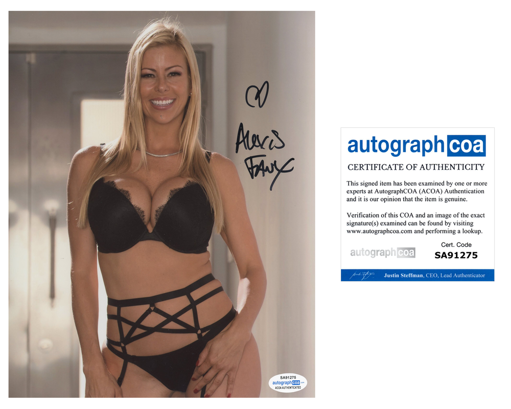 ALEXIS FAWX SIGNED 8X10 Photo Poster painting AUTOGRAPHED ADULT FILM ACTRESS