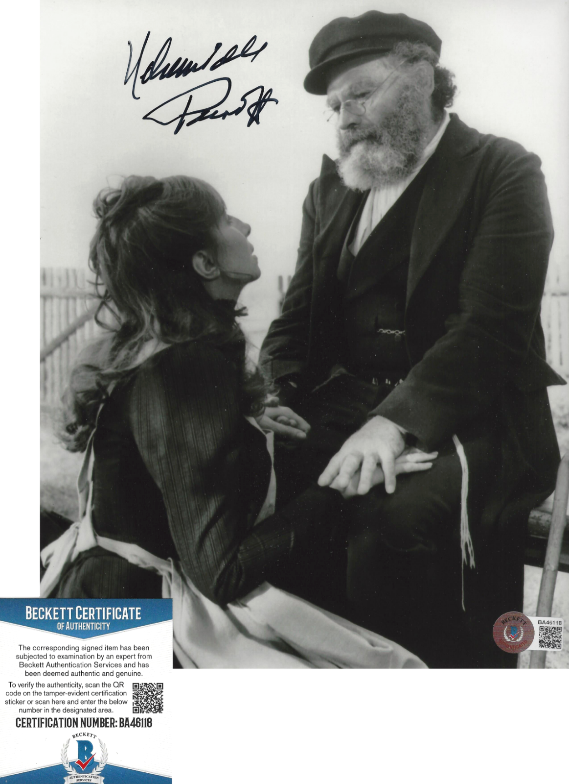 NEHEMIAH PERSOFF SIGNED 'YENTL' PAPA 8x10 MOVIE Photo Poster painting C ACTOR BECKETT COA BAS