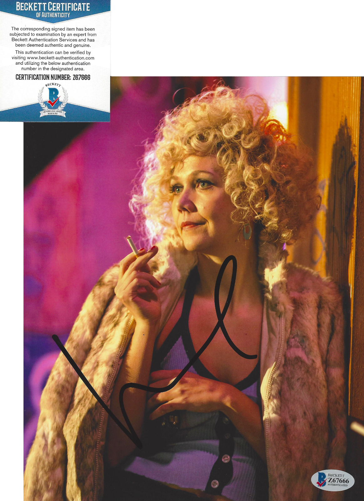 MAGGIE GYLLENHAAL SIGNED 'THE DEUCE' 8x10 Photo Poster painting B ACTRESS BECKETT COA BAS