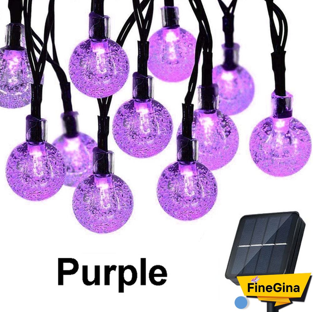 Solar String Lights Garden Outdoor String Lights Waterproof Crystal Ball Fairy Lights, Decoration Lighting for Home, Garden, Patio, Yard, Christmas
