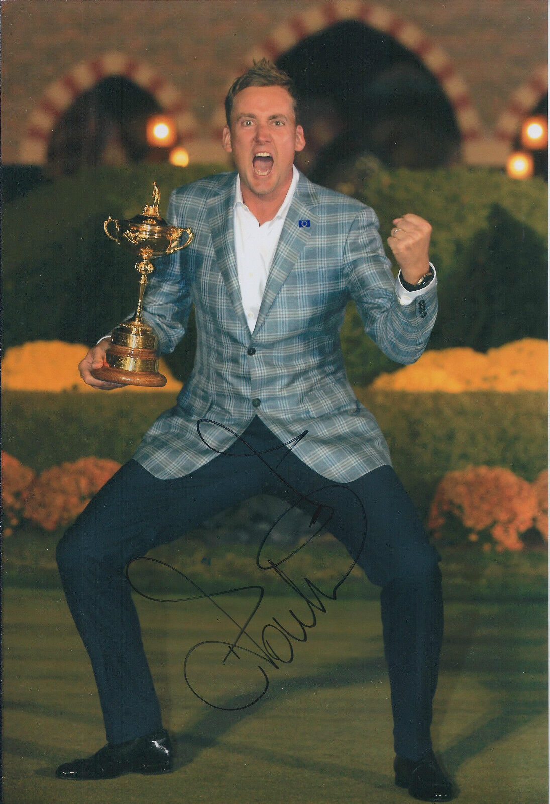 Ian POULTER In Person SIGNED Autograph 12x8 Photo Poster painting AFTAL COA Ryder Cup Winner