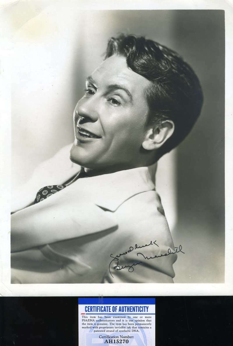 Burgess Meredith PSA DNA Coa Hand Signed 8x10 Vintage Photo Poster painting Autograph