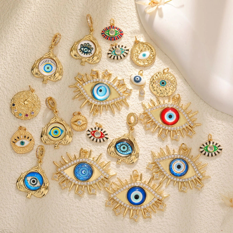 1 Piece Copper Devil's Eye Jewelry Accessories Pendant
