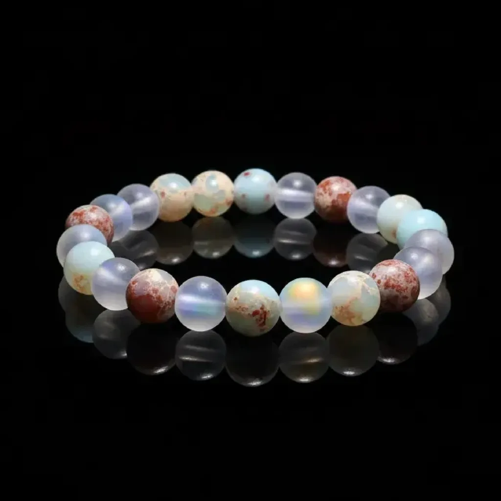The Celestial Tide Bracelet | Aura Quartz & Ocean Sediment