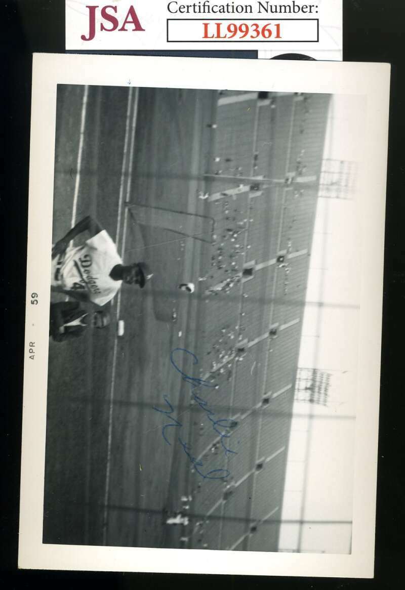 Charlie Neal JSA Signed 1959 Original Photo Poster painting Dodgers LA Coliseum Autograph