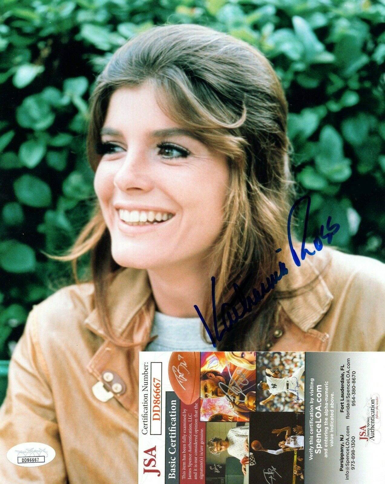 Katharine Ross Actress Movie Star Hand Signed Autograph 8x10 Photo Poster painting with JSA COA