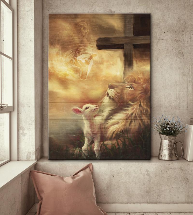 Lion of Judah Lamb of God  Canvas Wall Art
