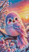 Luxury AB Velvet Diamond Painting Kit - Bird