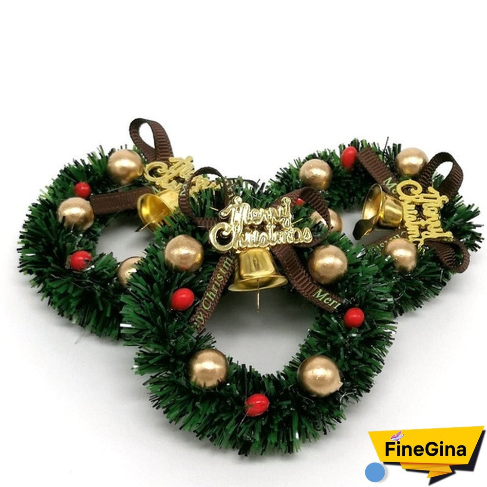 1Pc 1:12 Scale Dollhouse Mini Miniature Christmas Wreath Garland Christmas Ornaments Mini Decoration