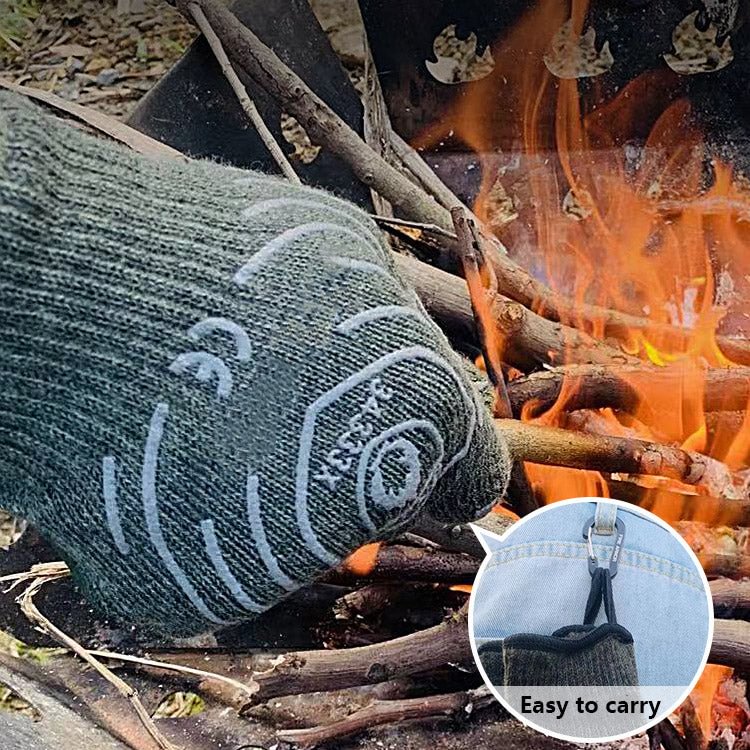 Outdoor Camping Flame Retardant Insulation BBQ Barbecue Gloves