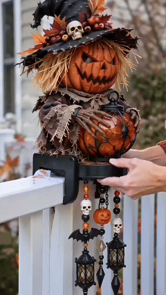 Halloween character glow cascade railing light