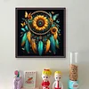 Sunflower Dream Catcher-14CT Stamped Cross Stitch 40*40cm/15.75*15.75in