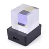 Crystal Cube Holographic Desktop Smart Weather Station Digital Clock for Home