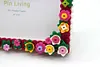 Bloom Flower DIY Building Block Photo Frame Kit,Creative Handmade Assembled Photo Frame Handmade Craft Gift Home Tabletop Display Decor