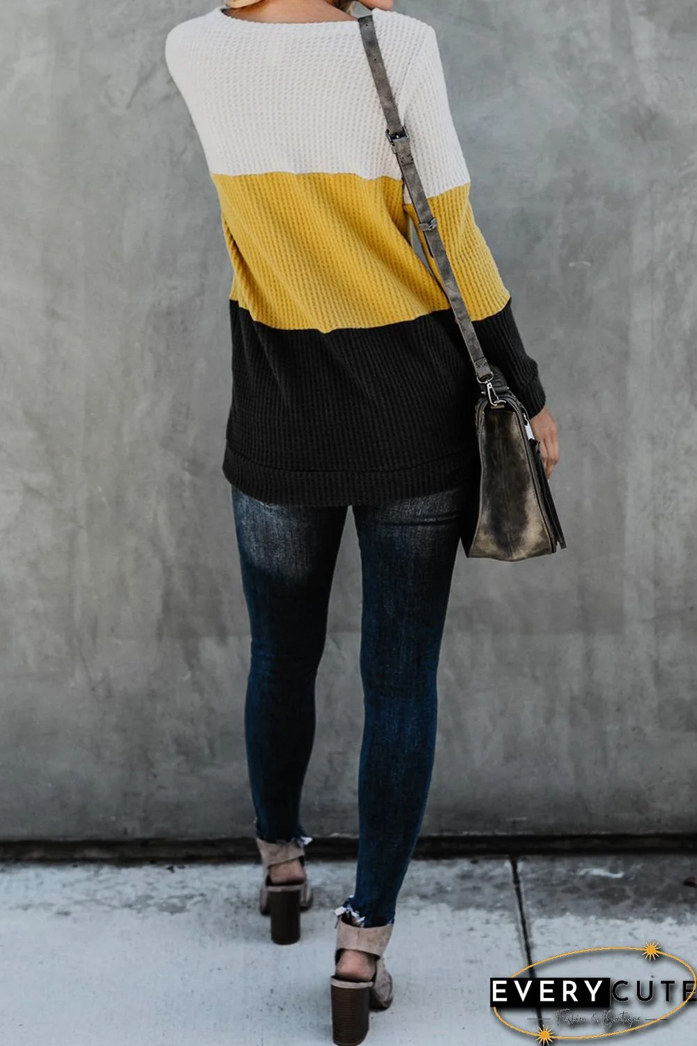 Yellow Miller Colorblock Cozy Thermal Top