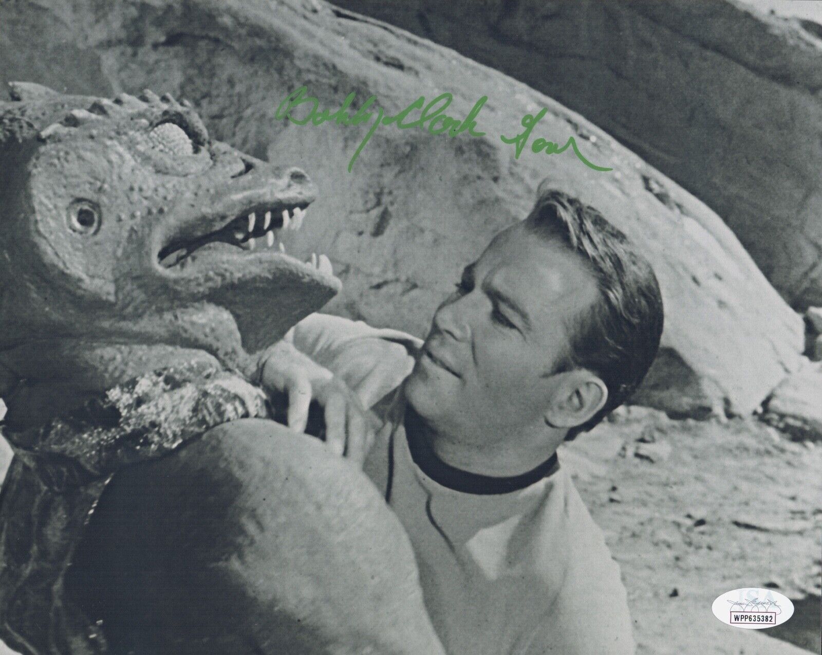 BOBBY CLARK Signed 8x10 GORN Photo Poster painting STAR TREK In Person Autograph JSA COA WPP