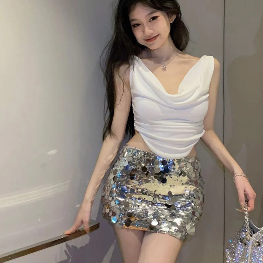 Zingj High-End Women's Fashion Sexy Squint Bag Hip Short Skirt Temperament Half-Dress Dress Dress Dress Dress Woman