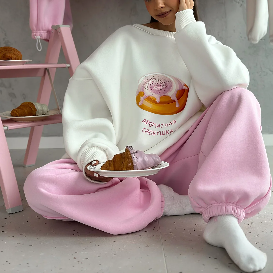 Women's Loose And Comfortable Mommy Print Sweatshirt