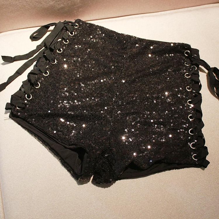 High Waist Hollow Out Hot Shorts