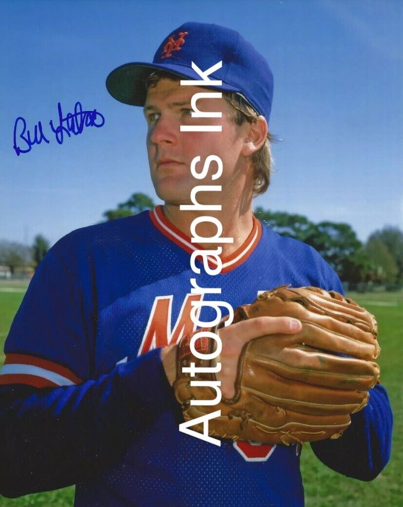 Bill Latham autographed 8x10 New York Mets  Shipping