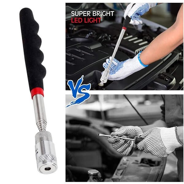 Magnetic Telescopic Pick-Up  Led Light Tool