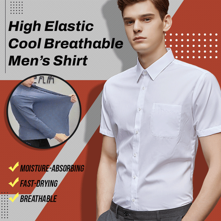 High Elastic Cool Breathable Men’s Classic Shirt