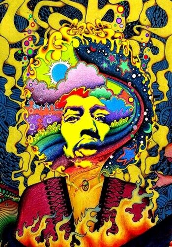 JIMI HENDRIX POSTER - PSYCHEDELIC ART - Photo Poster painting QUALITY INSERT -  POST!