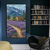 Lavender Fields In Alps-14CT Stamped Cross Stitch 65*110cm/25.59*43.31in(Big Size)